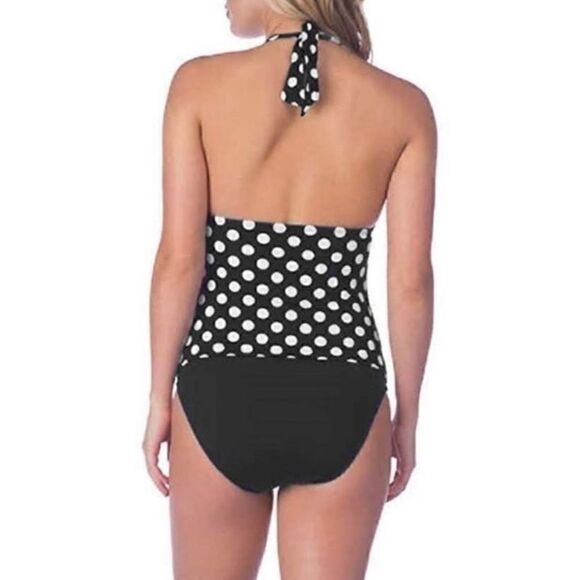 NWOT 2 Bamboo Polka Dot One Piece Bathing Suit XXL - Picture 2 of 7